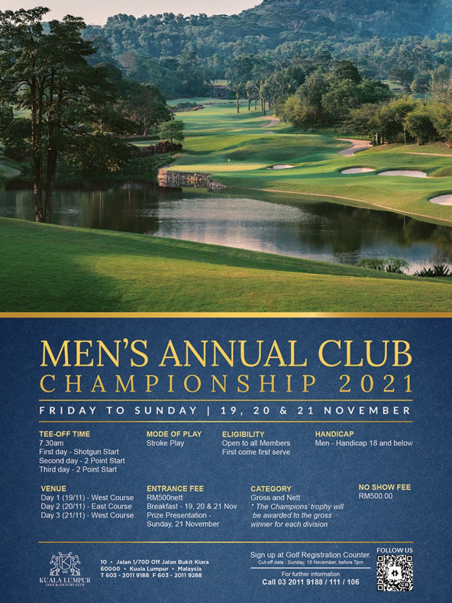 Men's Annual Club Championship Kuala Lumpur Golf & Country Club Berhad