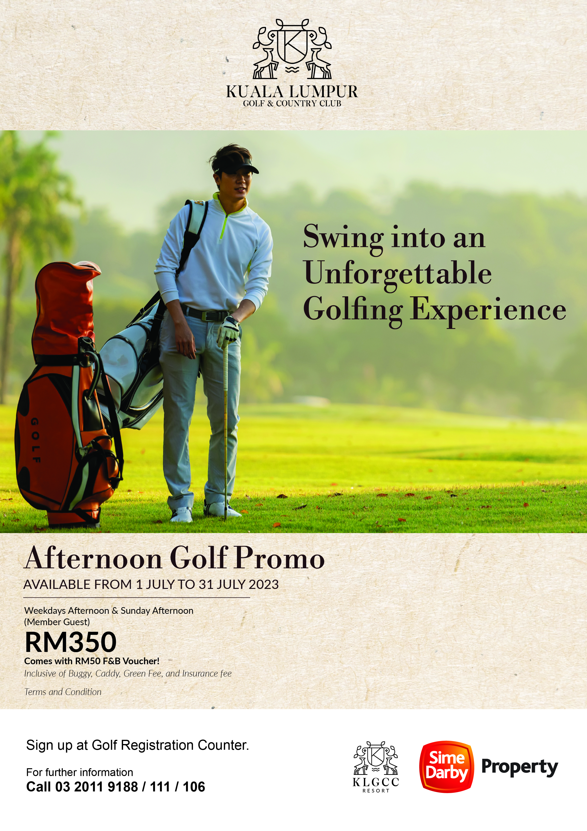 July Afternoon Golf Promo 