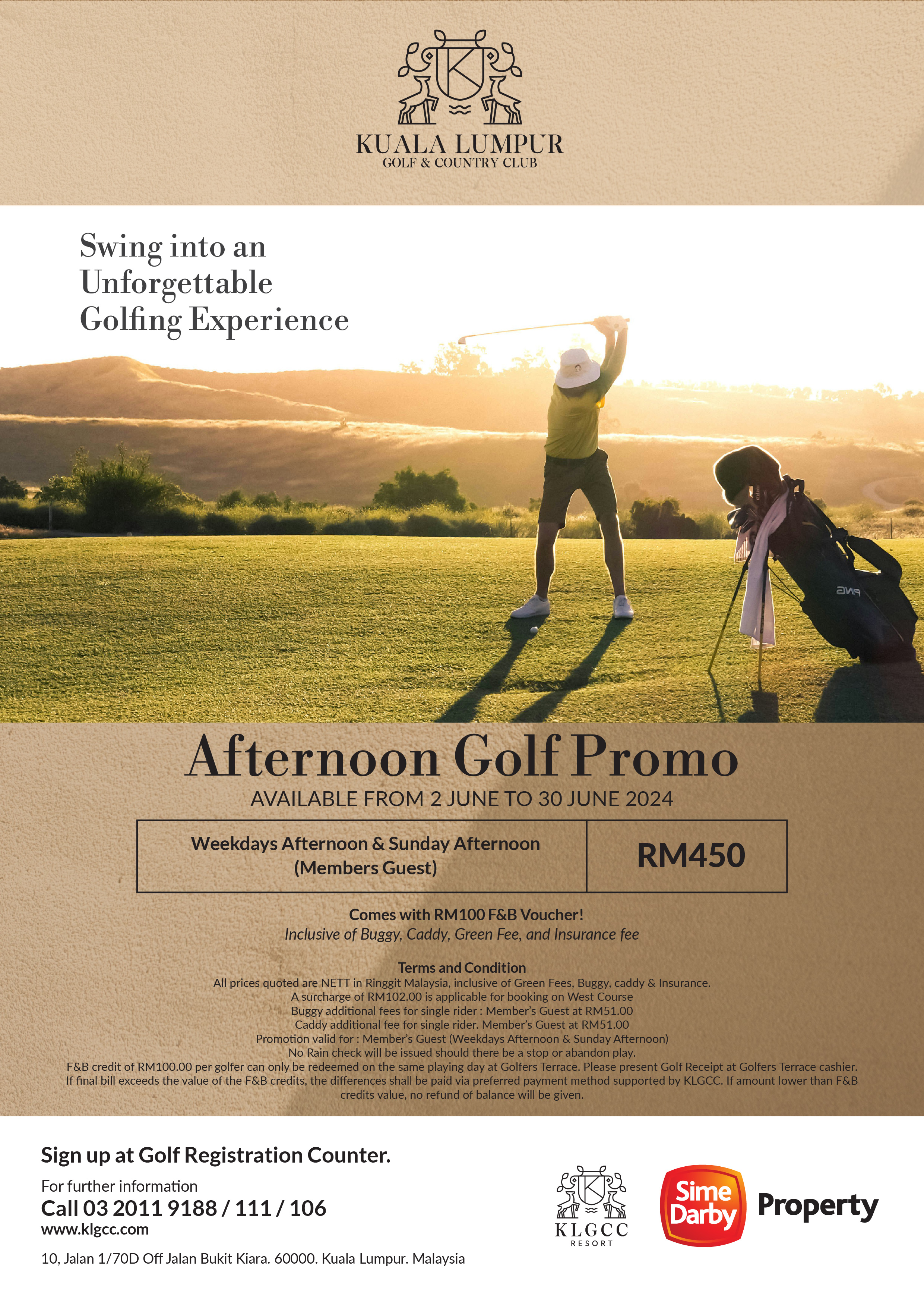 Afternoon Golf Promo